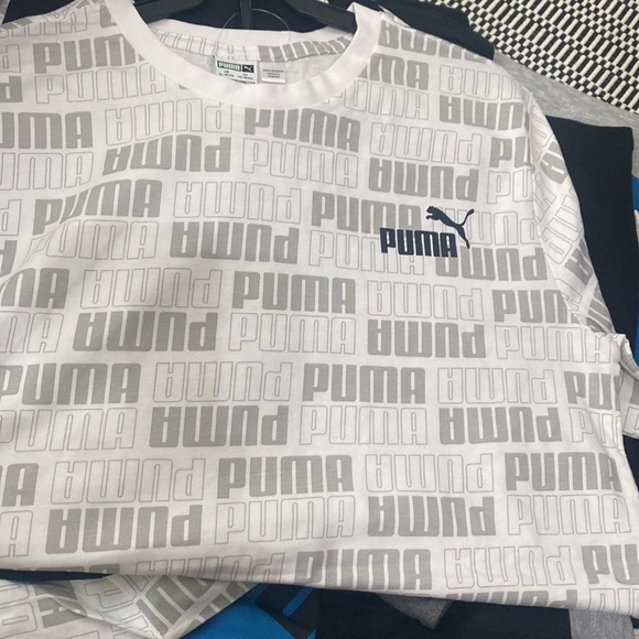 Puma 🆕 Boys Youth Tees 2PK Athletic Tshirt Set Black White Gray Bundle Pack - Picture 3 of 11